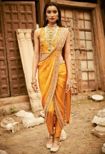 dhoti saree draping style