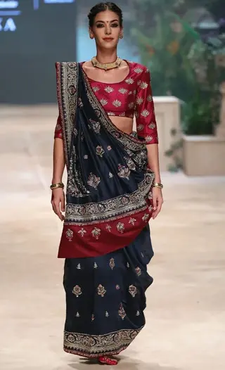 front pallu saree draping style