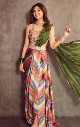 Shilpa Shetty's latest saree drape