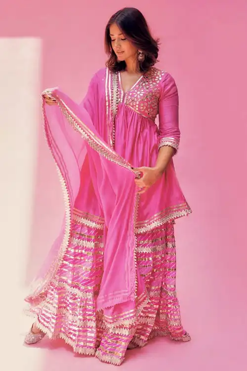 Sharara wedding guest outfit