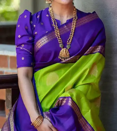 Trending Plain sarees with Designer blouse | Fashionworldhub