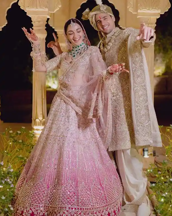 Kiara Advani's pink wedding lehenga outfit