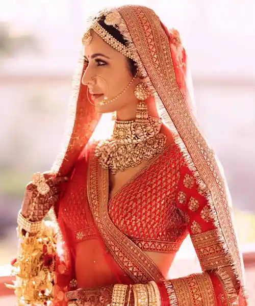 Katrina Kaif accessorizes wedding look with diamond jewelry